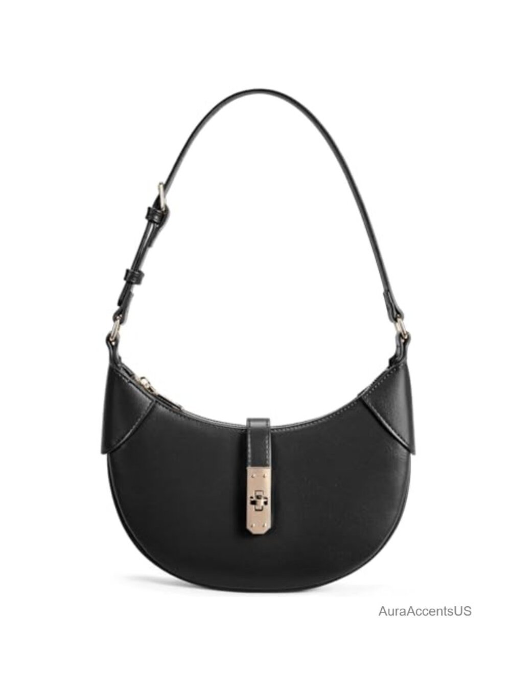 Vegan Leather Crescent Moon Shoulder Bag Small Womens Purse